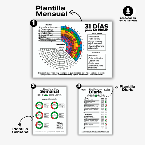 Plantilla de 31 días para TU PRIME